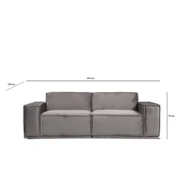 Accra 2-sits soffa Grå