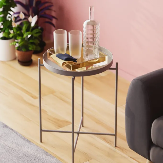 Adelaide Sidobord Grå