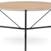 Ale Matbord Rund 135cm Vitoljad Ek / Svart