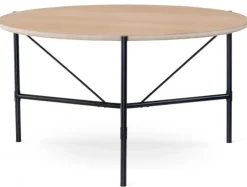 Ale Matbord Rund 135cm Vitoljad Ek / Svart