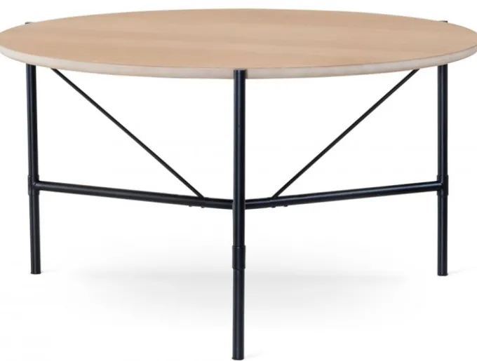 Ale Matbord Rund 135cm Vitoljad Ek / Svart