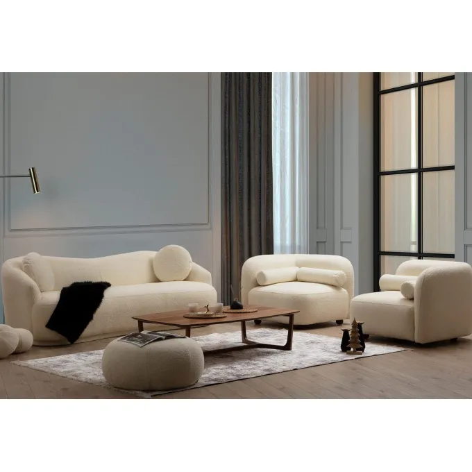 Ancona 3-sits Soffa Creme