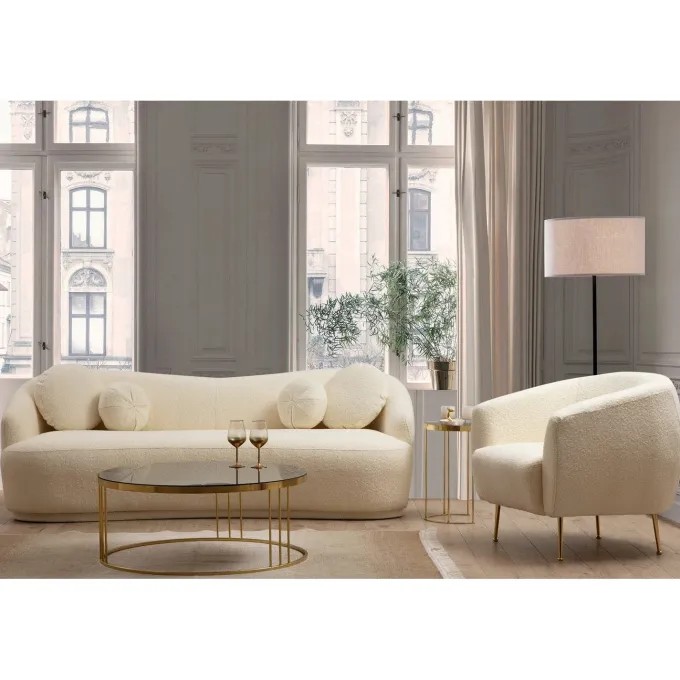 Ancona 3-sits Soffa Creme