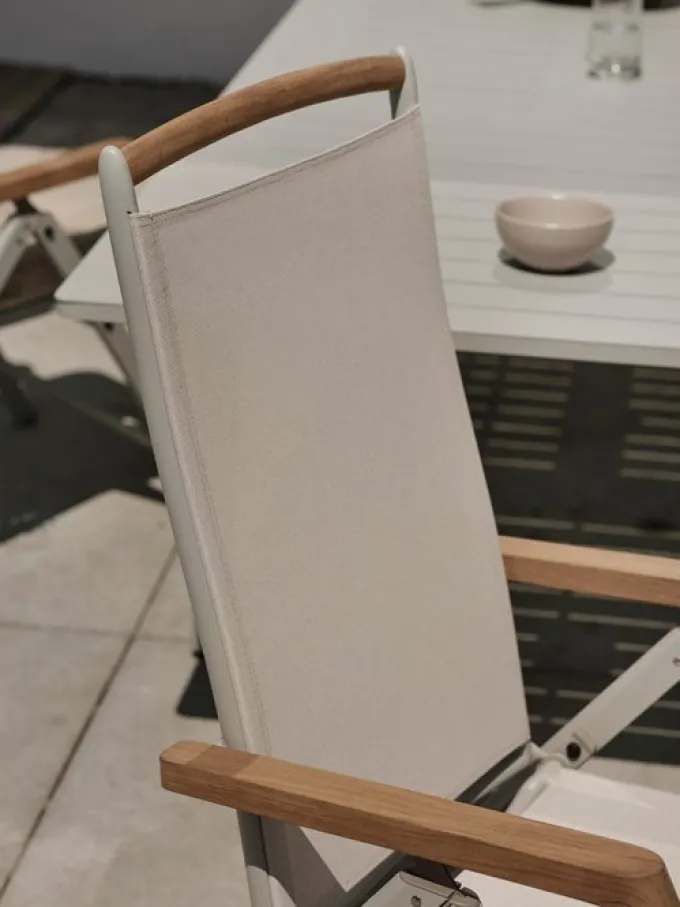 Andy Positionsstol Light Grey/Teak
