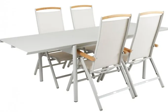 Andy Positionsstol Light Grey/Teak