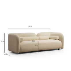 Antwerpen 3-sits soffa Bouclette Cream
