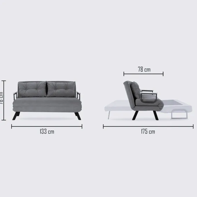 Apia 2-sits Bäddsoffa Creme