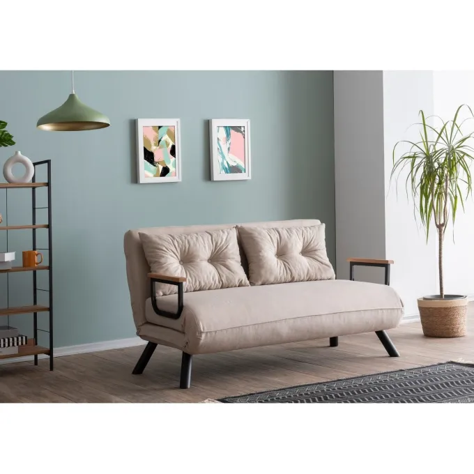 Apia 2-sits Bäddsoffa Dark Creme