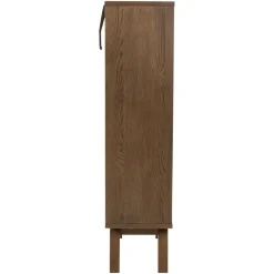 Arendal Vitrinskåp 145x72x36 cm Rökt Ek