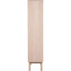Arendal Vitrinskåp 190x72x42 cm Vitpigmenterad Ek