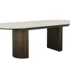 Aria Matbord 100x190-235 cm Keramisk Travertin