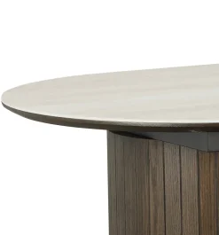 Aria Matbord 100x190-235 cm Keramisk Travertin
