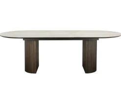 Aria Matbord 100x190-235 cm Keramisk Travertin