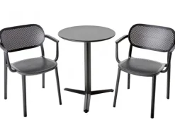 Arket Cafégrupp 60cm ink 2st Nuta Karmstolar Svart