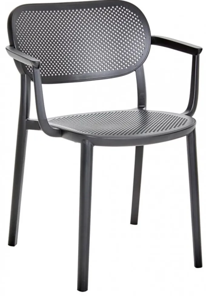 Arket Cafégrupp 60cm ink 2st Nuta Karmstolar Svart