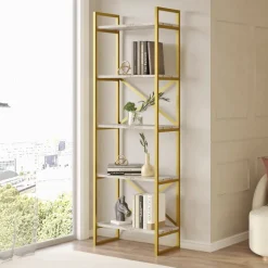 Asmara Bokhylla Marmor / Guld