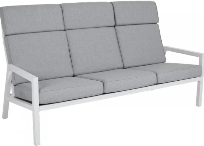 Belfort 3-sits Hög Soffa Vit/Grå