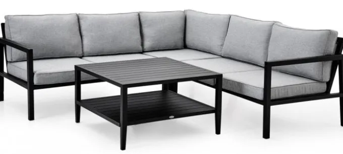 Belfort 2-Sits Soffa H/V Svart/Grå