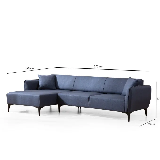 Belissimo Divansoffa Vänster Blå