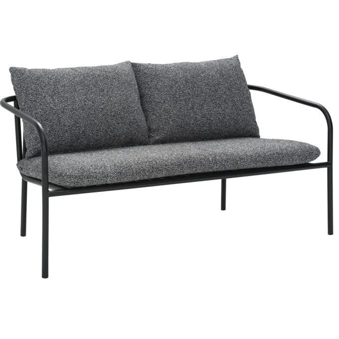 Bendt 2-sits Soffa 138x72 cm Svart/Teddy Ant