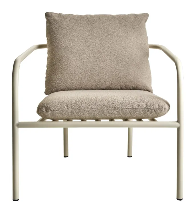 Bendt Utefåtölj Pearl White/Teddy Beige