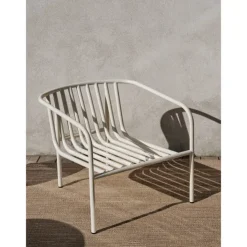 Bendt Utefåtölj Pearl White/Teddy Beige