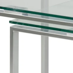 Benz Satsbord 55x50x50 cm Krom/Glas