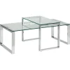 Benz Satsbord 45x115x69 cm Krom/Glas