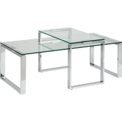 Benz Satsbord 45x115x69 cm Krom/Glas