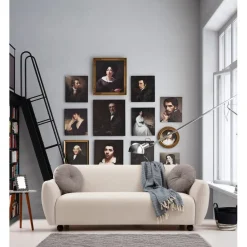 Bergen 3-sits soffa Creme