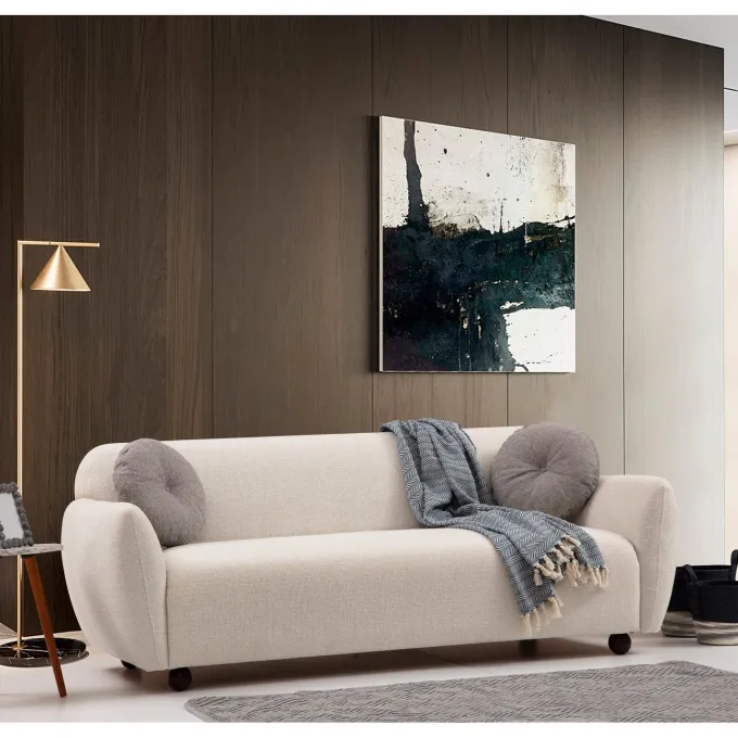 Bergen 3-sits soffa Creme