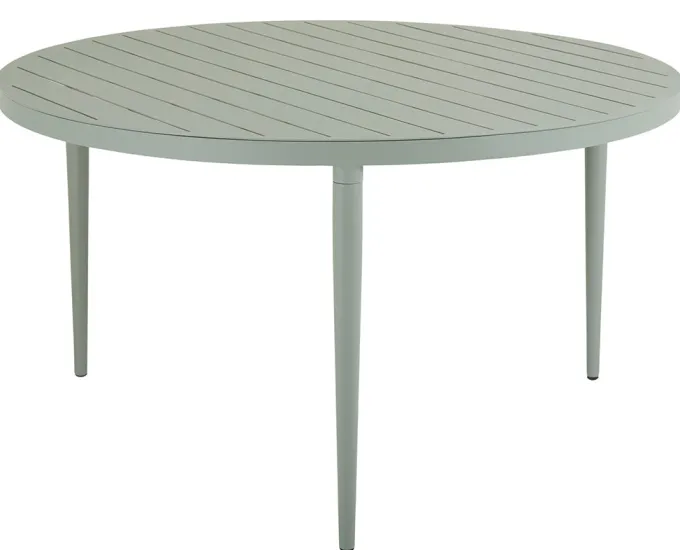 Bigby Matgrupp Rund 130 cm ink 6st Delia stolar Dusty Green / Svart
