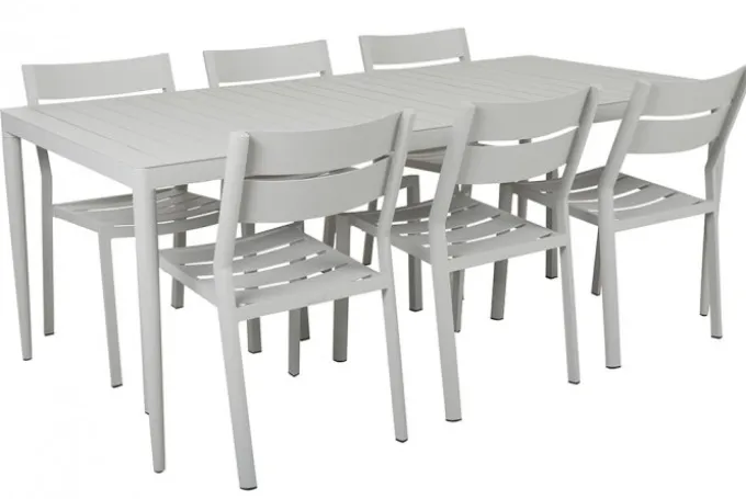 Bigby Matgrupp 195x90 cm ink Delia Light Grey