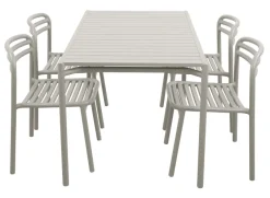 Bliss Matgrupp - Bord 130x80 cm + 4 st Stolar Sand