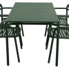 Bliss Matgrupp - Bord 130x80 cm + 4 st Karmstolar Dark Green