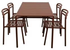 Bliss Matgrupp - Bord 130x80 cm + 4 st Stolar Desert Red