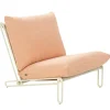 Blixt Loungefåtölj Pearl White/Teddy Orange