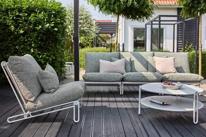 Blixt 2-sits soffa Light Grey/Verde