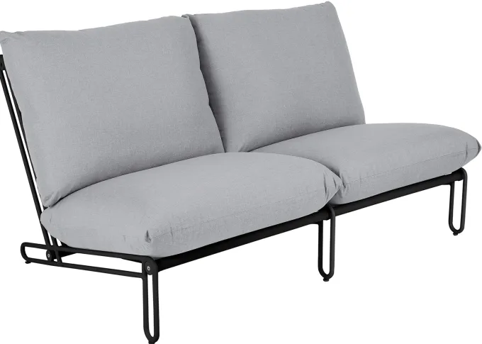 Blixt 2-sits soffa Svart/Grå