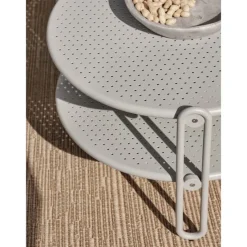 Blixt Utesoffbord 65x42 cm Light Grey