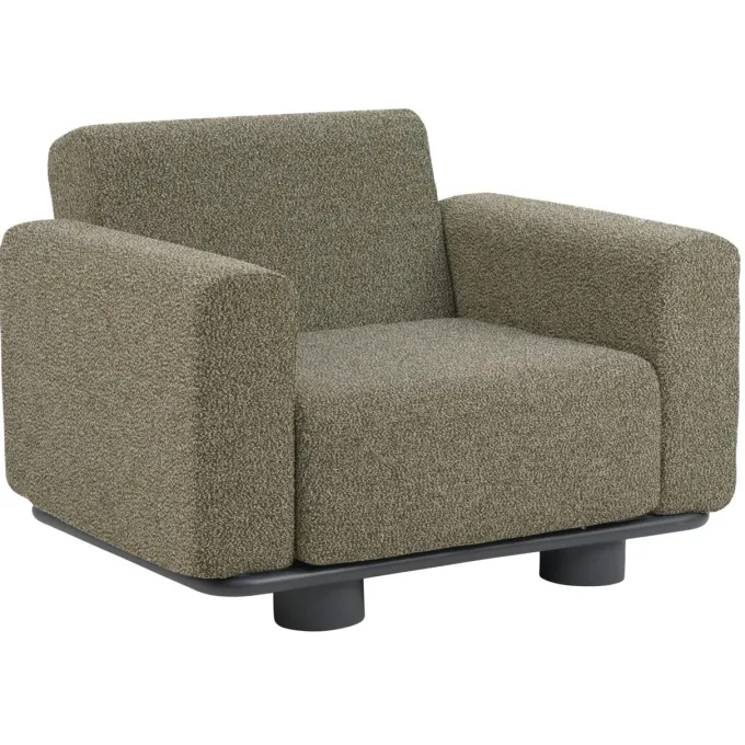 Bolster Fåtölj Antracit/Teddy Verde