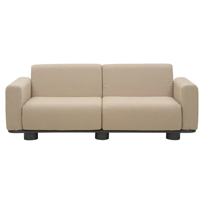 Bolster 2,5-sits Soffa 209x94 cm Antracit/Teddy Beige