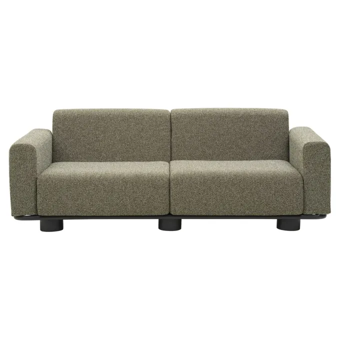 Bolster 2,5-sits Soffa 209x94 cm Antracit/Teddy Verde