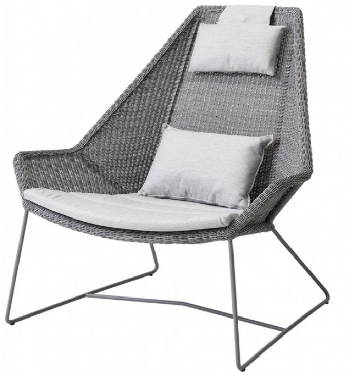 Breeze Högryggad Fåtölj Ljusgrå