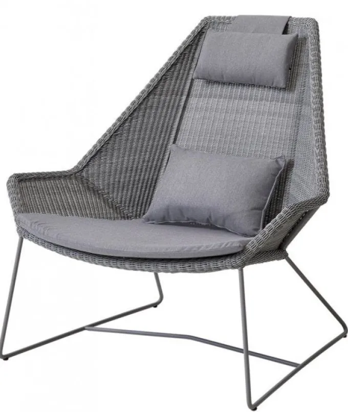 Breeze Högryggad Fåtölj Ljusgrå