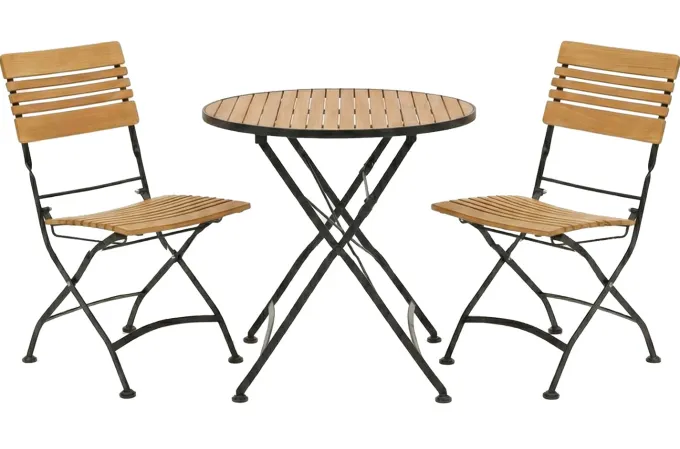 Brewer Matbord 85 cm Teak/Svart