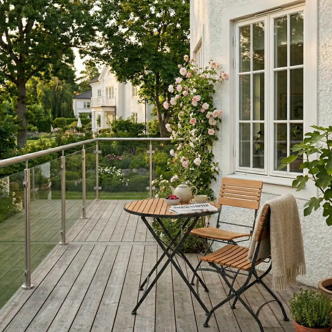 Brewer Matstol Svart/Teak