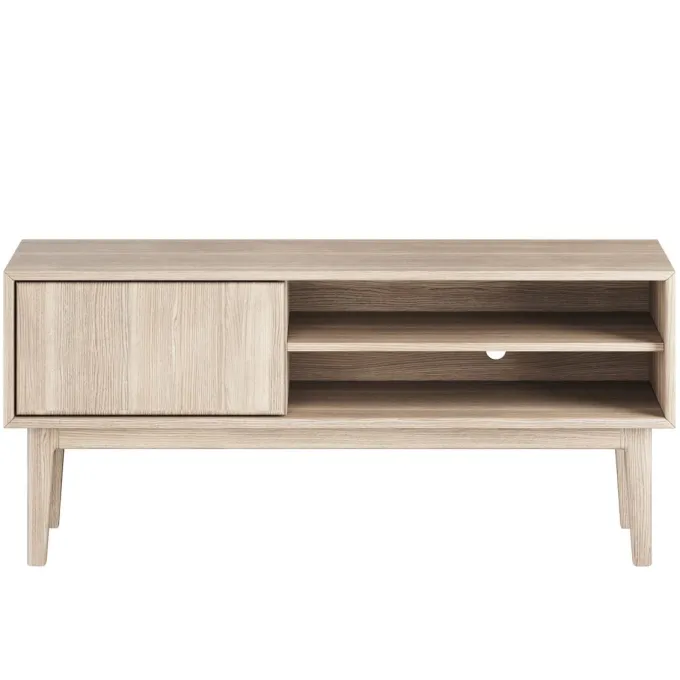 Broholm Solid TV-bänk 124x55 cm Vitoljad Ek
