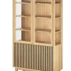 Broholm Vitrinskåp Glassidor & Lameller 100x197 cm Oljad Ek