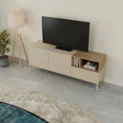 Cailin 140 TV-bänk Sandsten naturlig ek